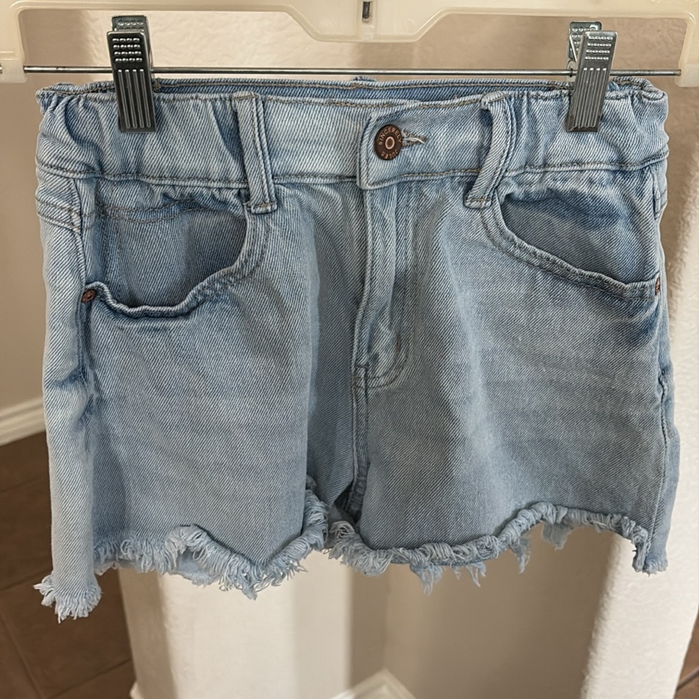Sincerely Jules light wash blue denim high rise denim shorts 2.5” Size 1/25